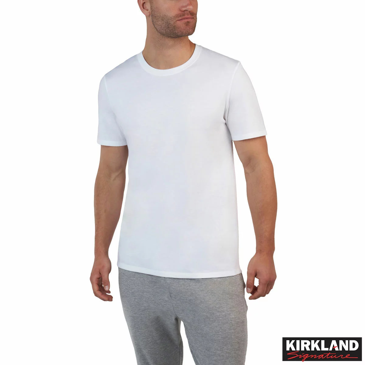 Kirkland Signature Men’s Cotton Crew Neck White T-Shirts 6 Pack M L XL Soft Kirkland
