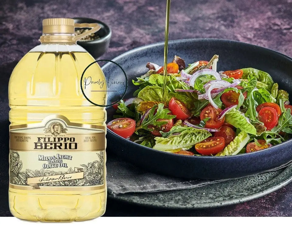 Filippo Berio Mild Light Olive Oil 5L Baking Deep Frying Roasting 5L