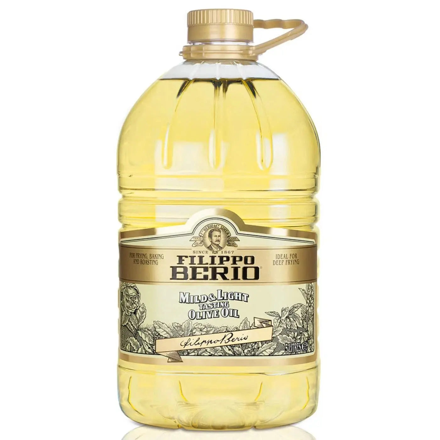 Filippo Berio Mild Light Olive Oil 5L Baking Deep Frying Roasting 5L